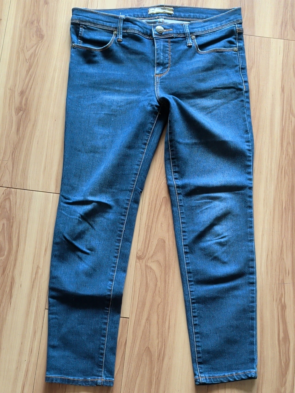 Classic Women'sFree People Dark Blue Slim Jeans